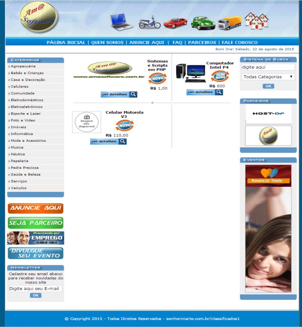 Script Php Classificados